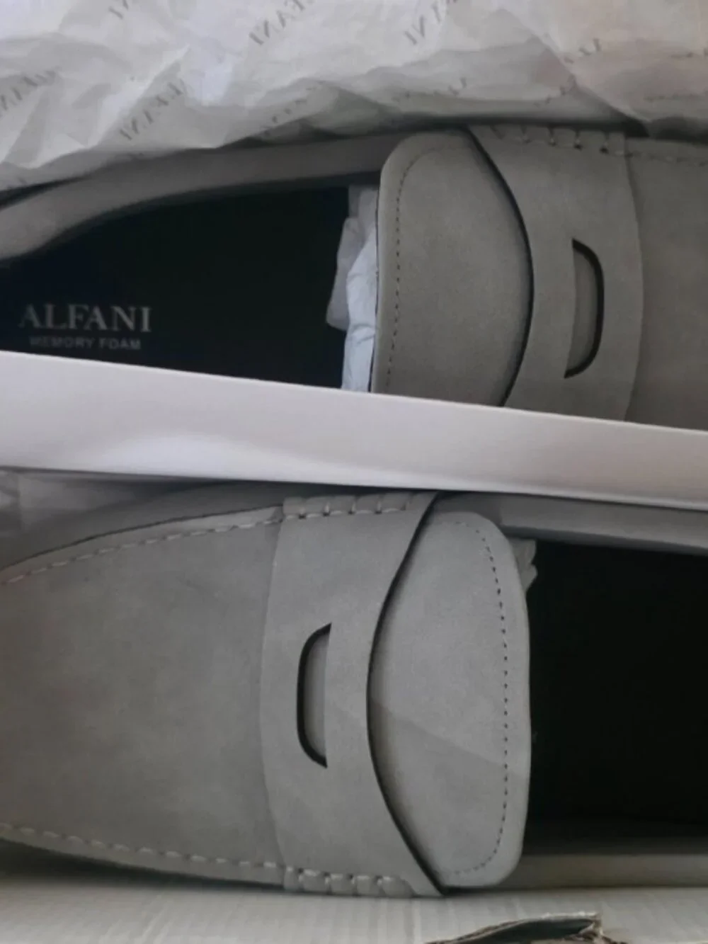Alfani Gray Memory Foam Penny Loafers Men’s Size 13